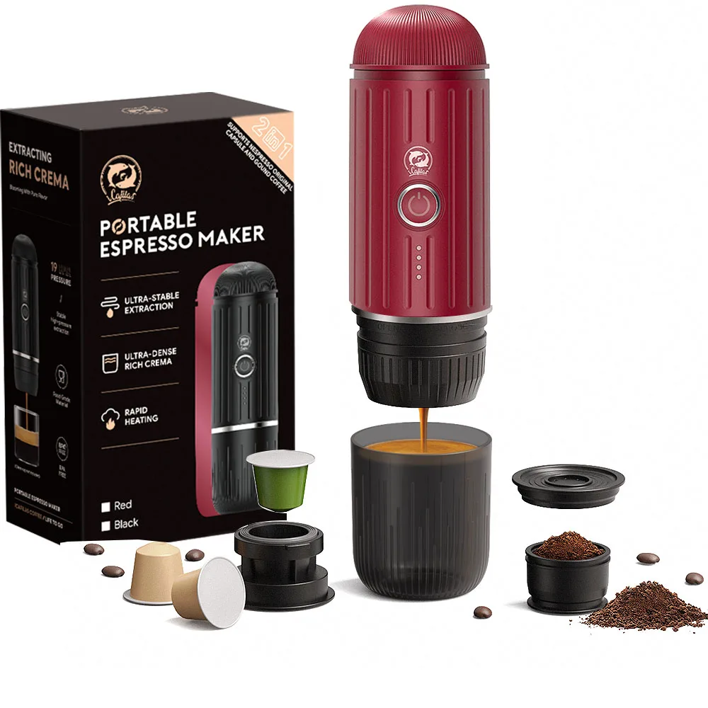 

Портативная кофемашина, электрическая кофеварка для эспрессо, капсулы, капсулы, кофейный порошок для машины и дома