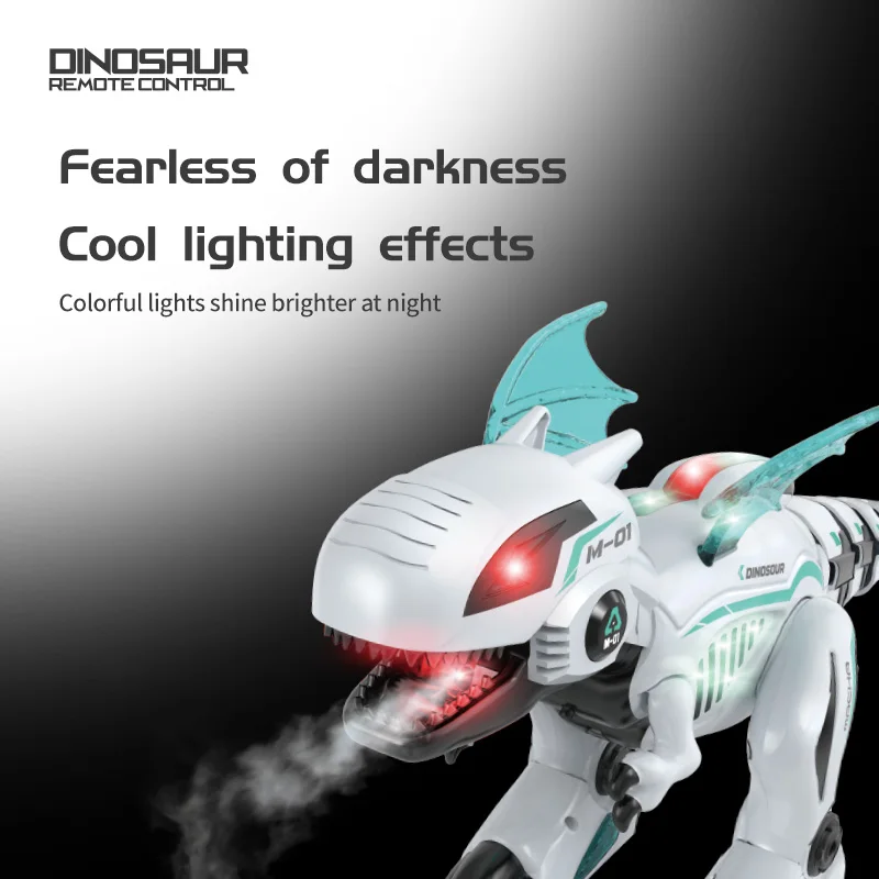 Electronic Robot Dinosaur Toy with Sound and Light for Kids