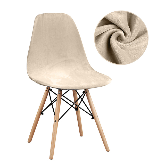Pcs Velvet fabric Bar Chair Cover Washable Removable Seat Cover Armless Shell Chair Covers for Banquet Home Hotel