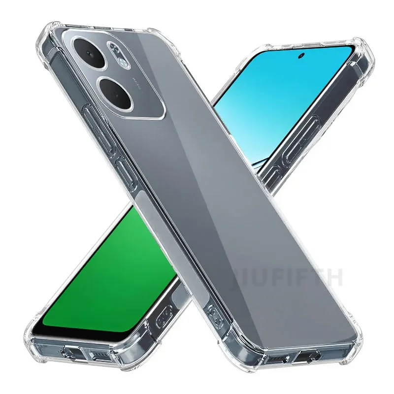 Transparent Shockproof Silicone Phone Case with Airbag Protection