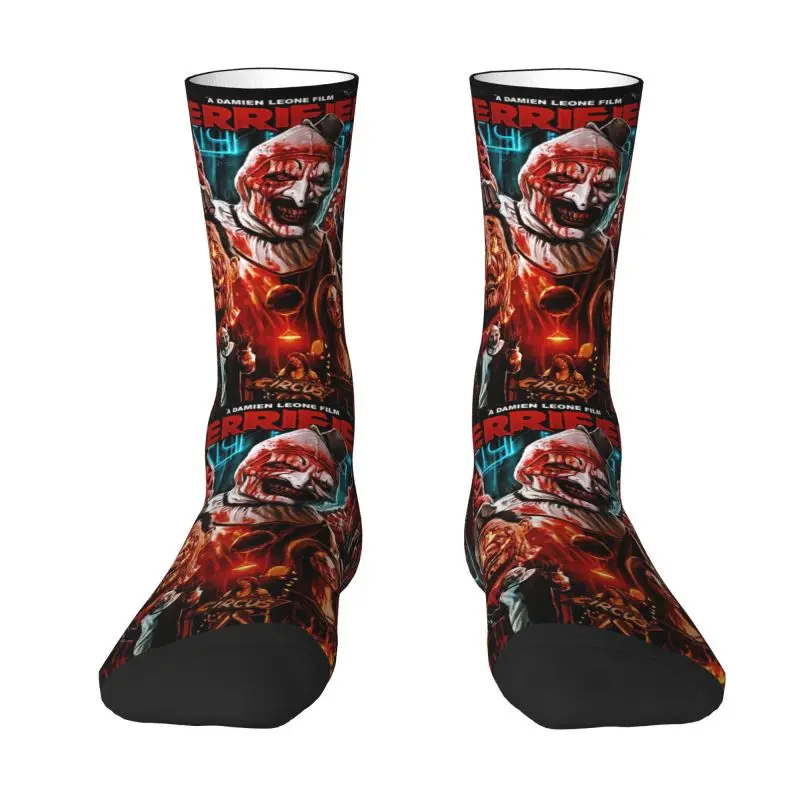 

Funny Movie Terrifier Socks Women Men Warm 3D Printed Halloween Horror Clown Sports Football Socks