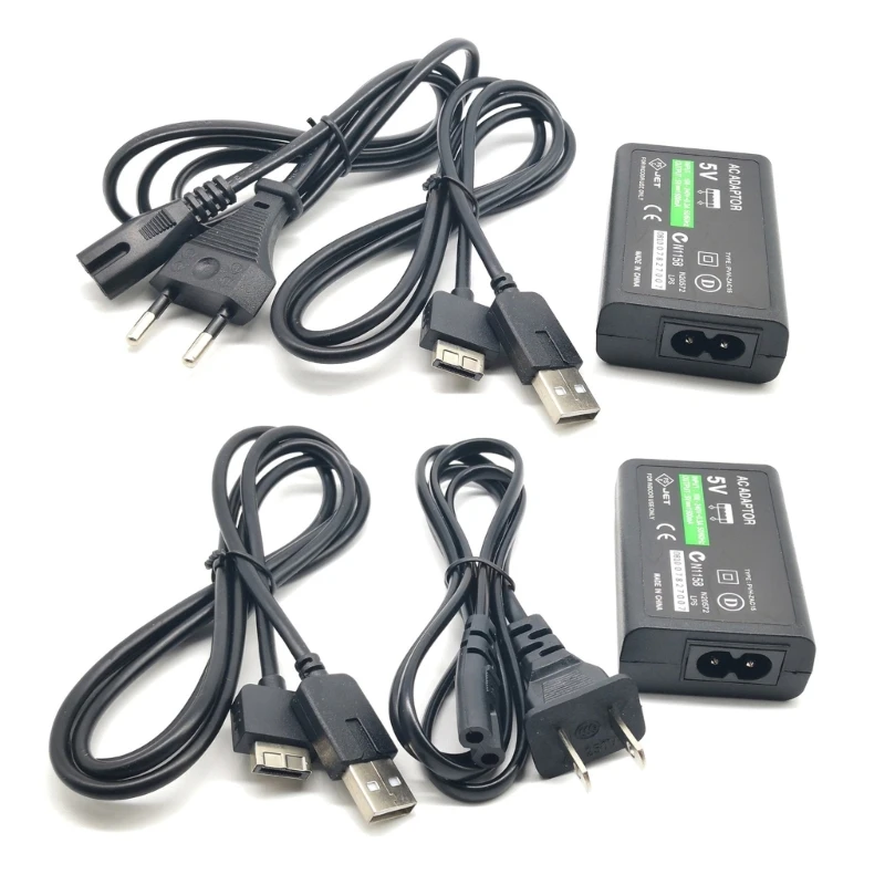 

USB Data Charging Cable Cord Line 3 in 1 Home Wall Power Supply AC-Adapter Suitable for PSVita1000 Game Console Dropship