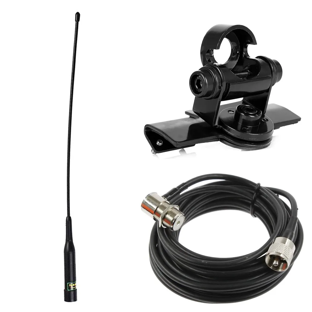 NL-R2 antenna kit with RB-400 Mount Bracket and 5M RG58 Extension Cable For Car Radio Kenwood Yaesu ICOM aerials fixing set