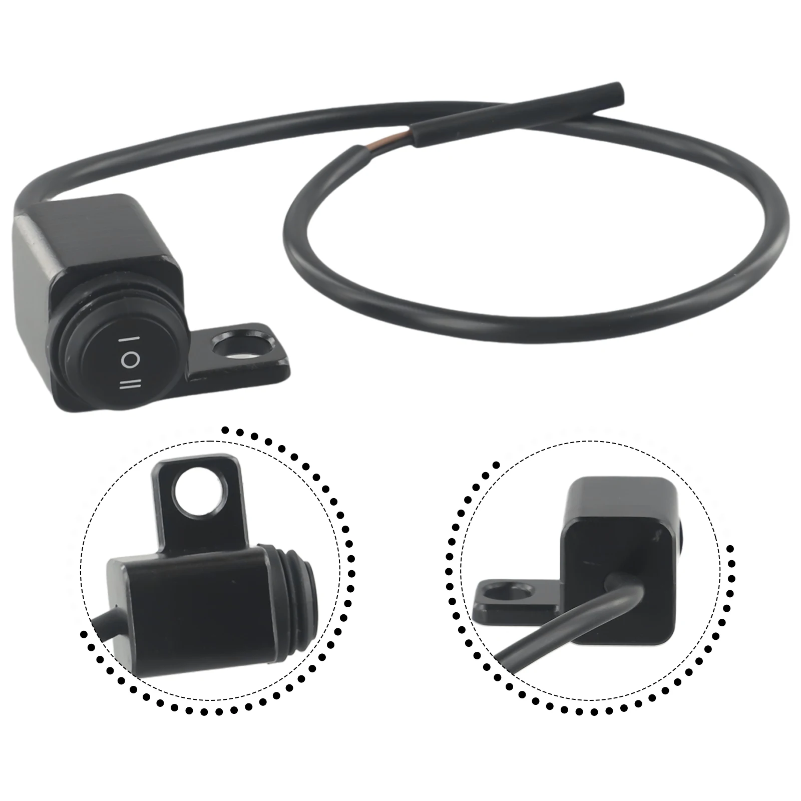 

1 PCS Switch 12V Aluminum Alloy High Quality Mirror Mounting Switch Motorcycle Rearview Motorcycle Switch 1 PCS