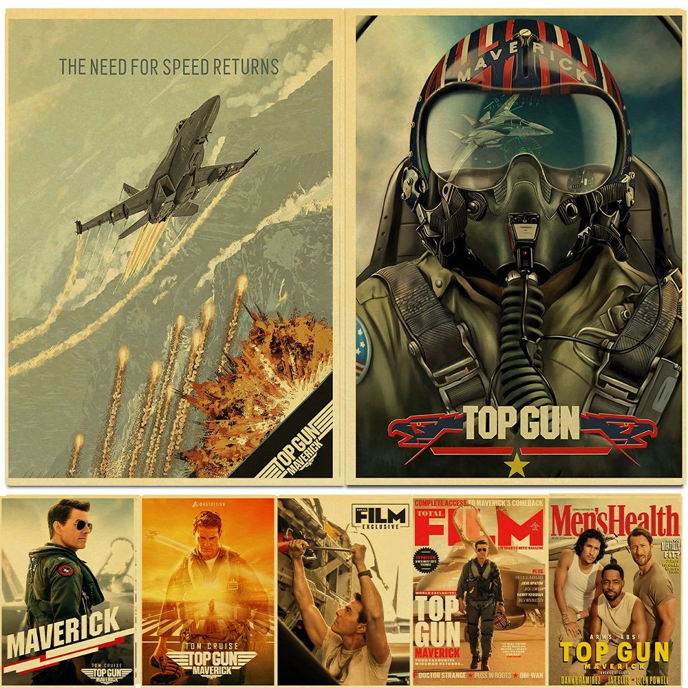 Top Gun Maverick 2022 New Movie Poster1986 American Action Retro Poster