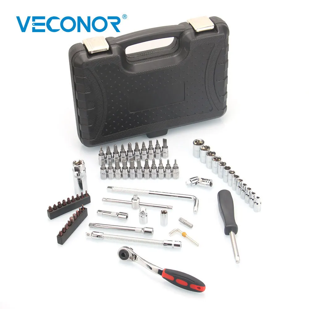 68PCS Combination Tool Set Ratchet Socket Wrench Kit With Screwdriver Bits and Socket Bits Car Repair Tool Kit