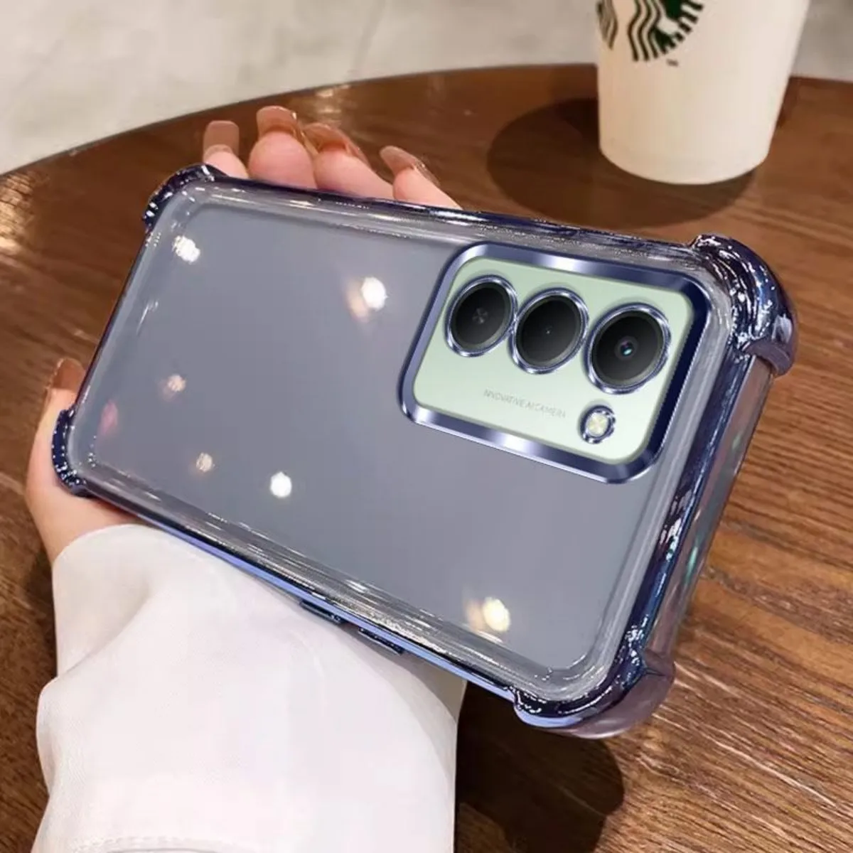 Electroplated Transparent Shockproof Silicone Camera Protection Case
