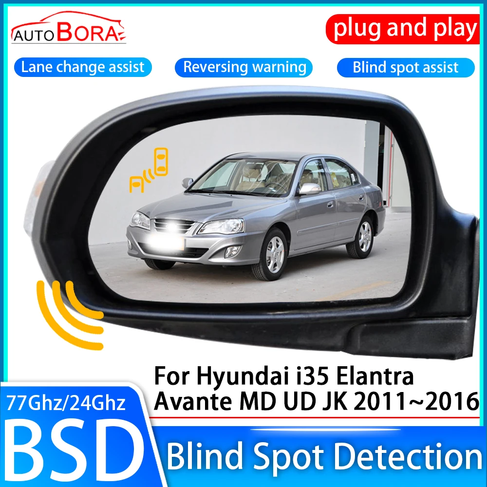 Car Blind Spot Detection System BSD BSA Sensor Drive Rear Mirror Monitoring for Hyundai i35 Elantra Avante MD UD JK 2011~