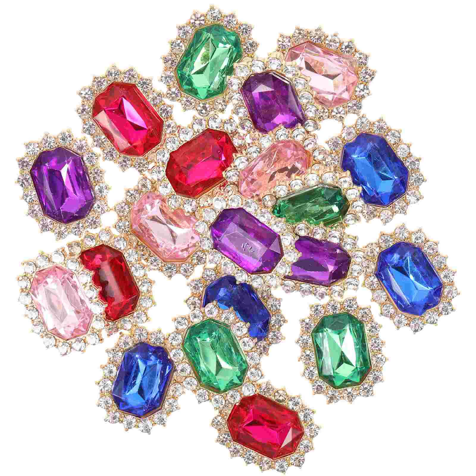 

20 Pcs Shoelace Accessories Boot Inserts for Women Rhinestones Decor Charms Sneakers Alloy Decorative Clips