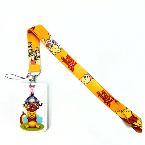 Disney's Credential Holder Mickey Mouse Lanyard Bear Phone Rope ID Card Badge Holder Princess Neck Strap Cartoon Keychain Gift - Image 17
