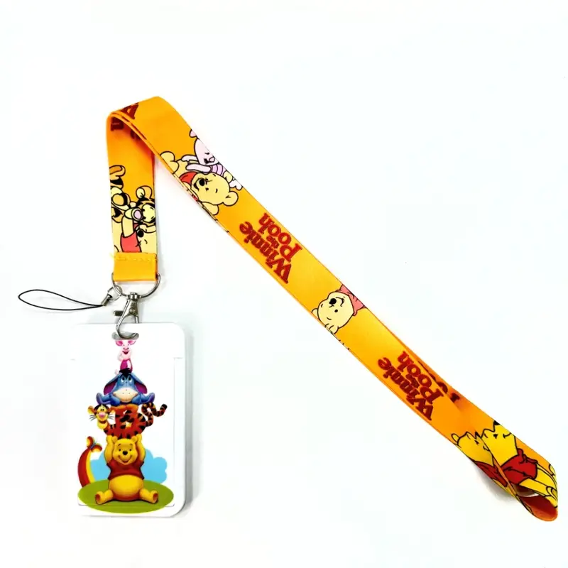 Disney's Credential Holder Mickey Mouse Lanyard Bear Phone Rope ID Card Badge Holder Princess Neck Strap Cartoon Keychain Gift - Image 17