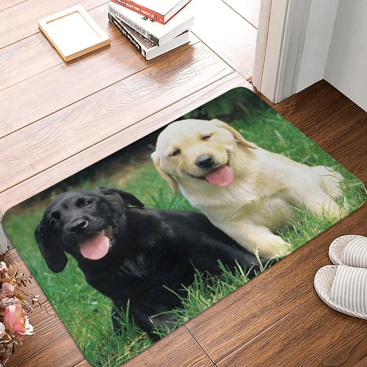 

Cute Labrador Doormat Welcome Soft Bedroom Entrance Floor Mat Door Floor Rug Carpet Pet Dog Animal Decoration Foot Pad