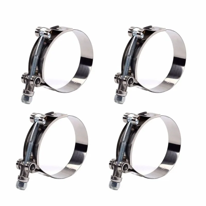 4PCSHoseClamps304stainlesssteelsemisteelTshapedstrongthroat