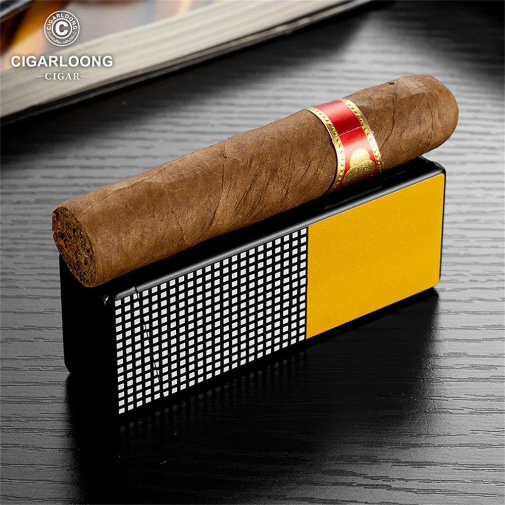 Lighter 3 IN 1 Multi-function Cigar Drill Holder Metal Inflatable Windproof Fire Adjustment Smoking Accessory Gift CB-24K1