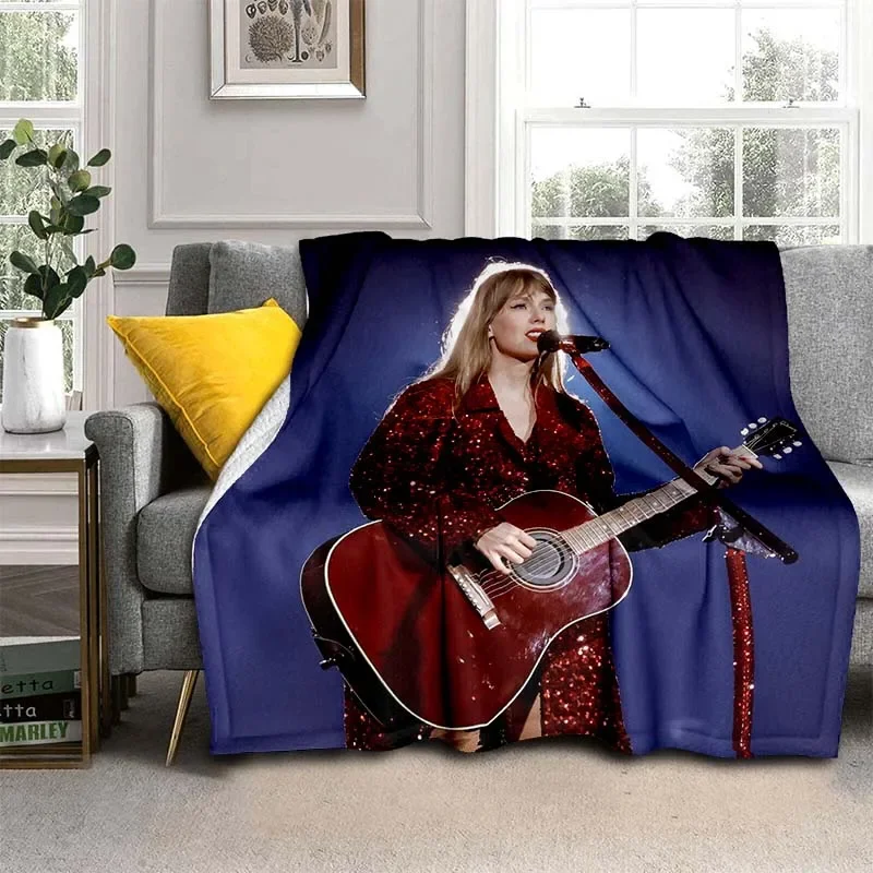 

Top Singer Taylor Thin Blanket Fashion Bed Sofa Air Conditioning Fashionable Leisure Picnic Travel Napping Customizable Throw