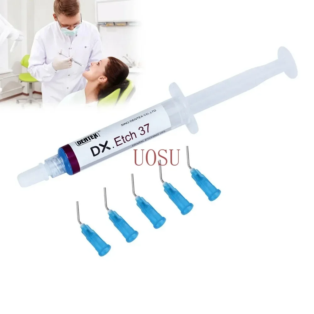 

UOSUDental Etchant Gel 37% Phosphoric Dental Acid Etching Gel Etchant Agent Dental Orthodontic Adhesive Light Cure Bond Teeth