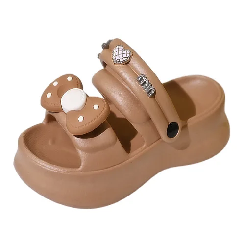 New Sandals Mute Cushioned Shoes Slope Thick Platform Comfortable Buckle Fashion Women Shoes Beach Travel Slides Shoes Female