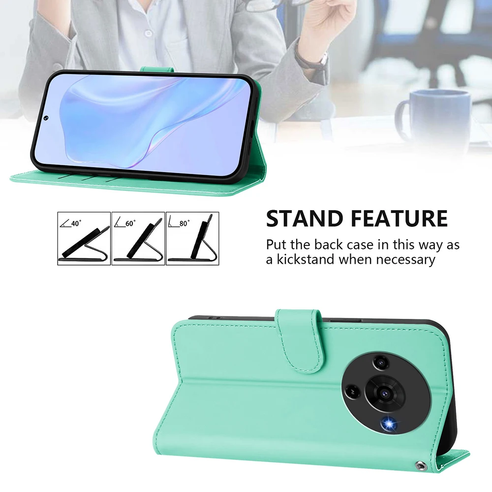 Leather Flip Case with Magnetic Wallet Phone Cover