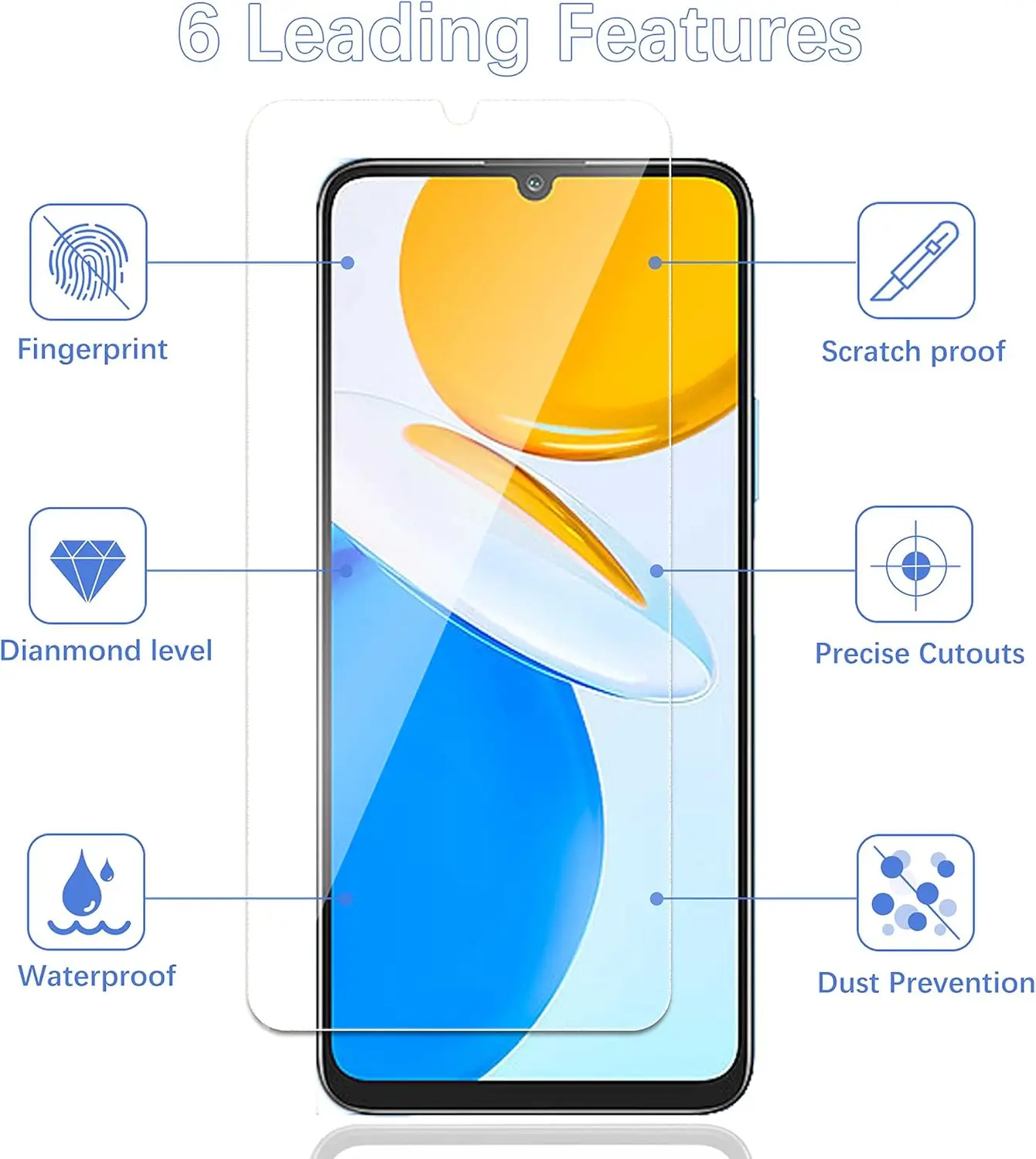 Premium Tempered Glass Screen Protector Film - 1/4 Pack