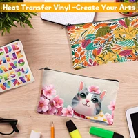 6pcs Blank DIY Craft Bag Canvas Pencil Case Blank Beige Makeup Zipper Bags- Pencil Pouch Cosmetic BagTravel Toiletry Bag 2