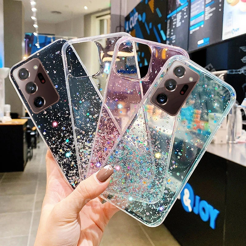 Aranyos csillogó csillagokkal díszített tok OPPO A17 A16 A52 A53 A5 A9 Find X5 X3 Neo RENO 8 7 6 5 4 3 Lite Pro puha szilikon telefontokhoz_voghion.com