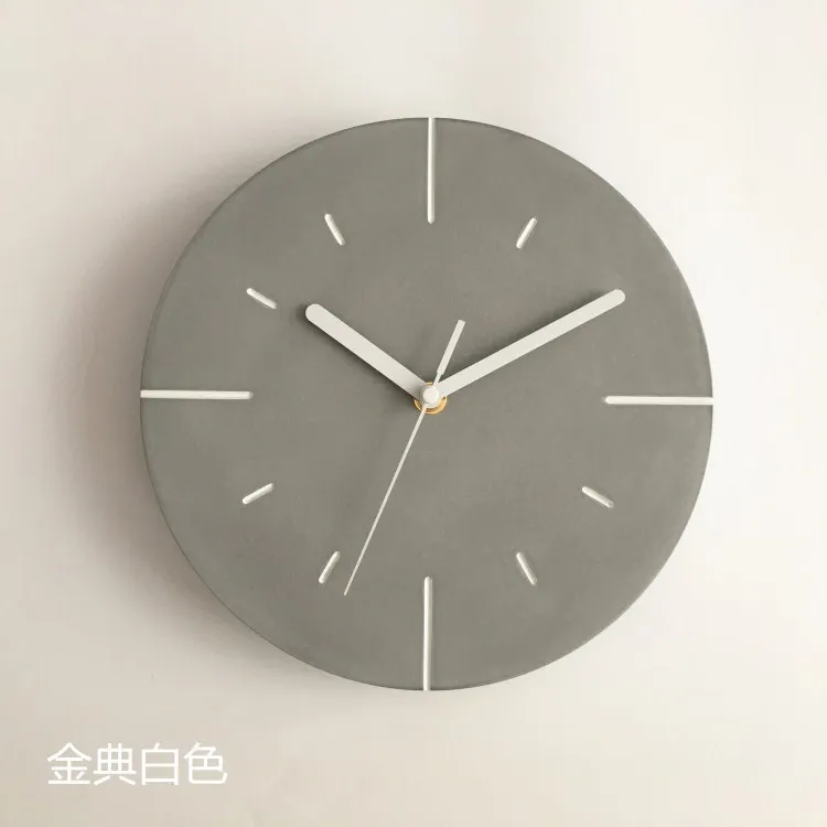 Industrial-Cement Silent Wall Clocks C  