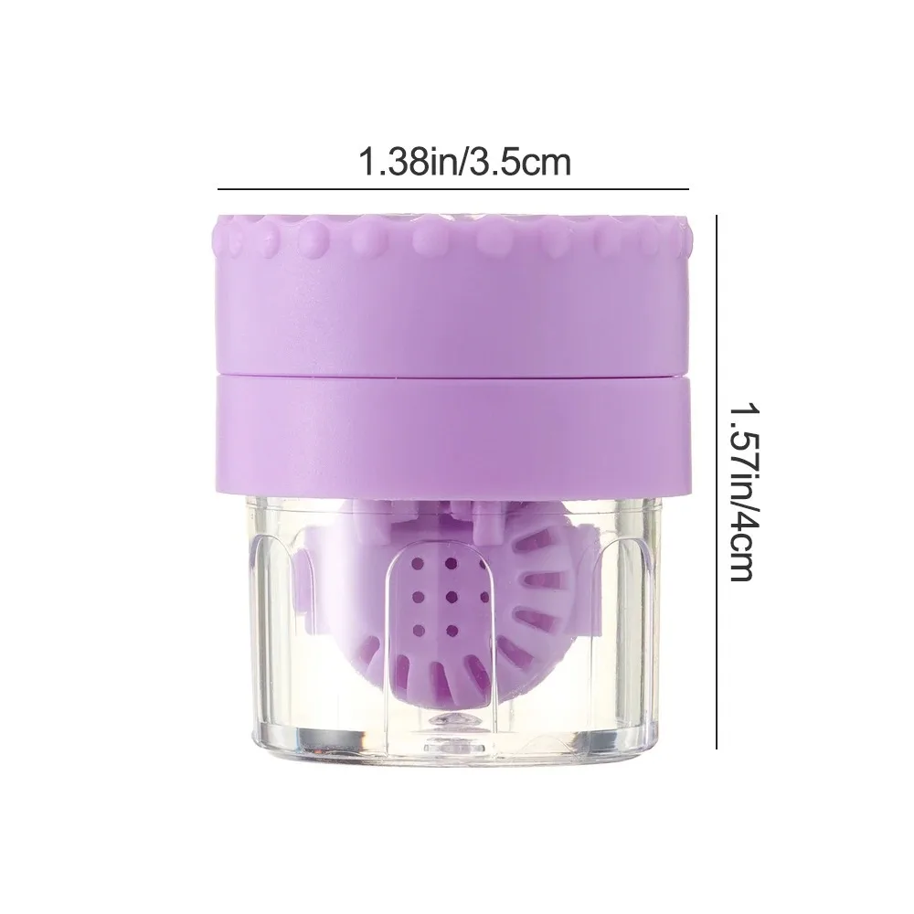 1/2PCS 콘택트 렌즈 클리너 케이스 수동으로 회전 가능한 휴대용 콘택트 렌즈 케이스 플라스틱 용기 보관 홀더 도구 액세서리