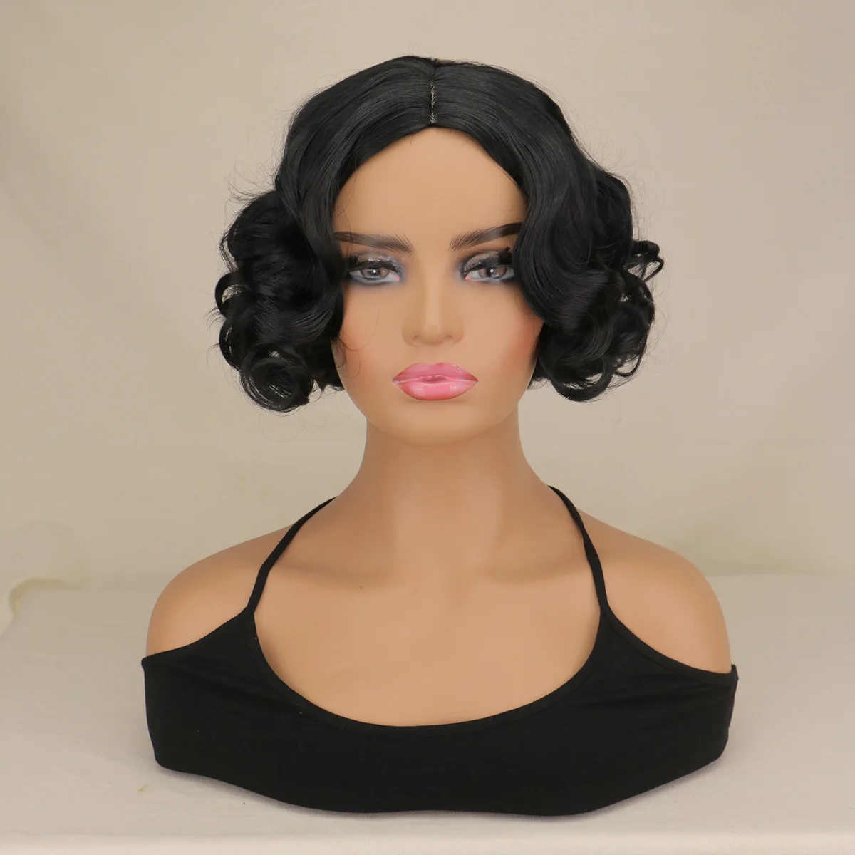 Short Curly Wigs with Middle Part for Women Synthetic Wig Princess Cosplay Wig for Halloween Party Christmas Costume synthetic wig halloween wig