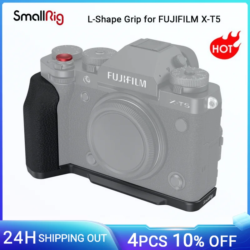 Smallrig X-T5 Impugnatura A Forma Di L Per Fotocamera Fujifilm X-T5 Con Piastra A Sgancio Rapido Per Arca, Pulsante Dell'Otturatore Con Impugnatura In