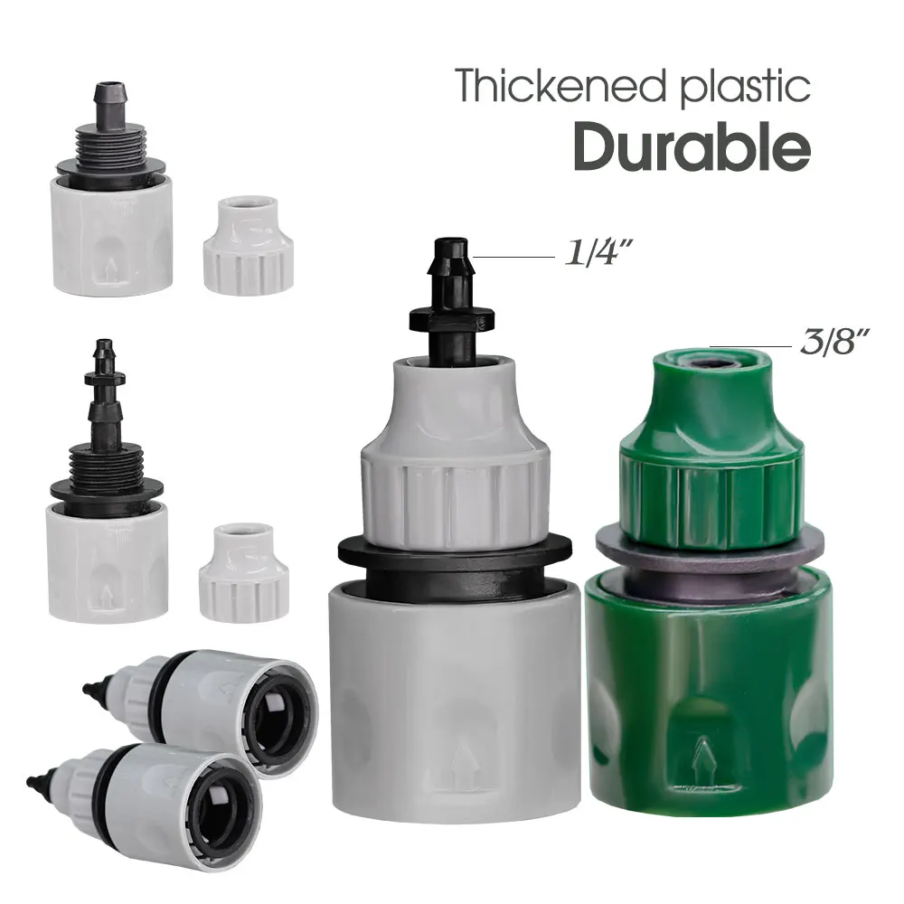 Description Picture 2 of itemGarden Hose Tap Quick Connecters for 16mm Nipple Coupling Adapter 1/4'' 3/8'' Drip Irrigation Tube Fittings Watering Pipe Joints