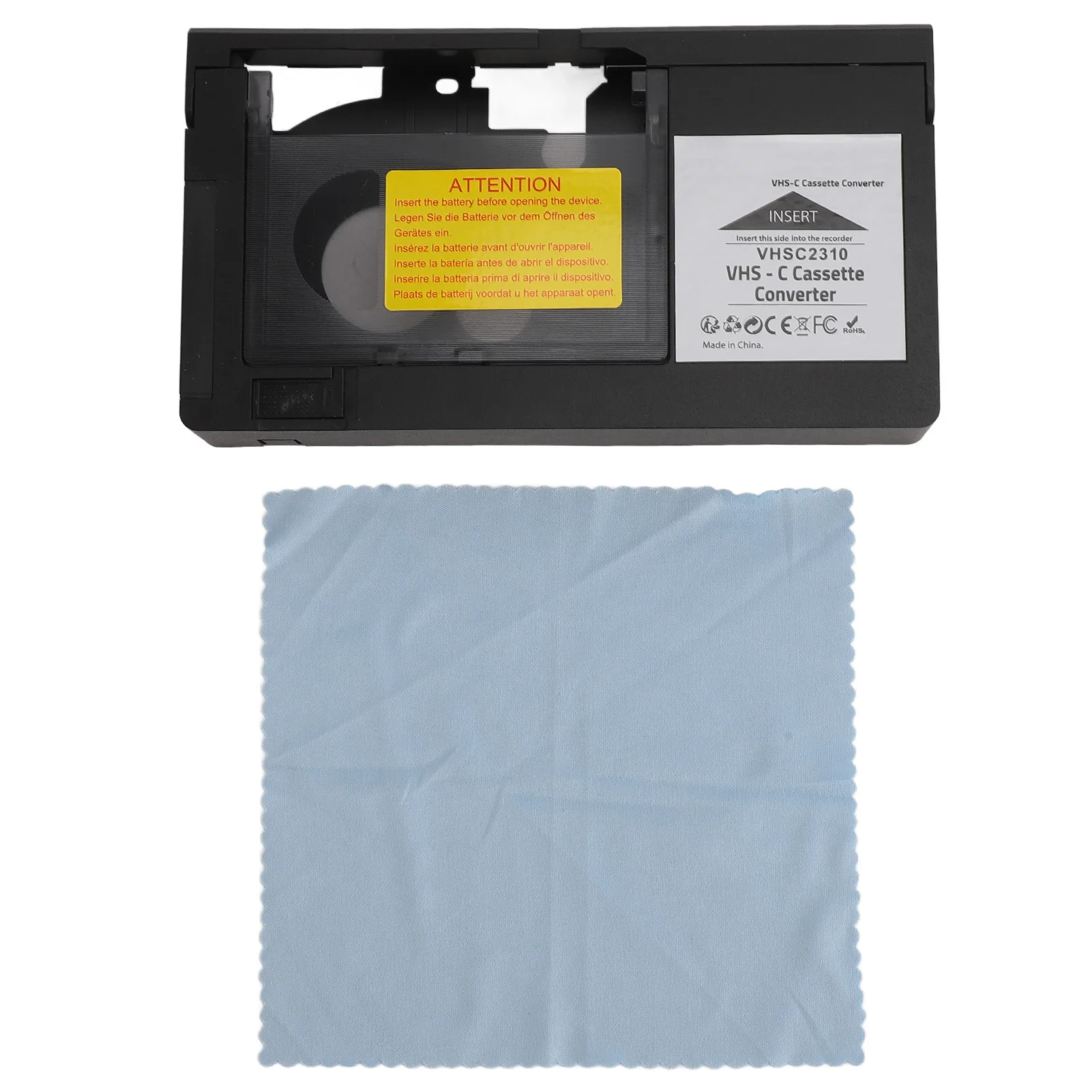 Cassette Converter for JVC for RCA for Panasonic VHS to VHSC SVHS-C Cassette Adapter Not For 8mm/MiniDV/ For Hi8