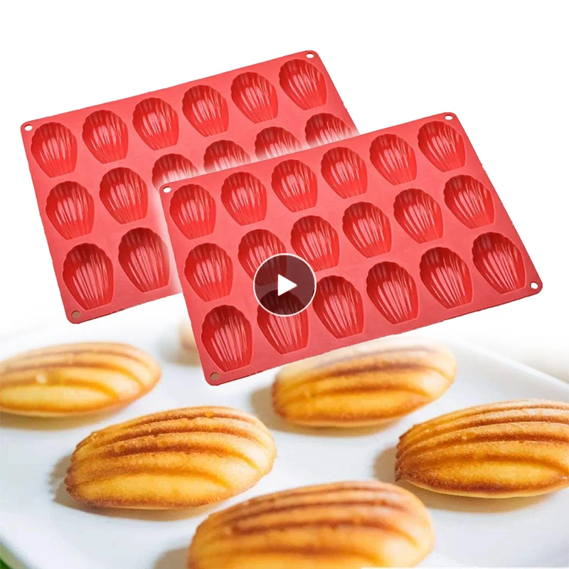 diep formeel bladerdeeg 18 Zelfs Madeleine Shell Cakevorm Koekje Schimmel Koekjes Keuken Bakvormen  Non Sticky Food Grade Siliconen Diy Cake decoratie| | - AliExpress