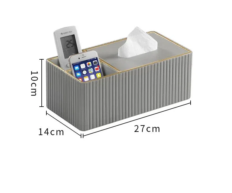 Tissue Box, Living Room Paper Drawer, Desktop Multifunctional Remote Control Storage Box 6