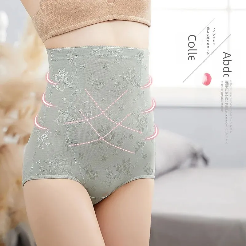 Women High-waist Shaping Underwear Thin Lace Trimming Beautiful Body  Shaping Panties Nylon Fabric Green Black Skin Tone - AliExpress