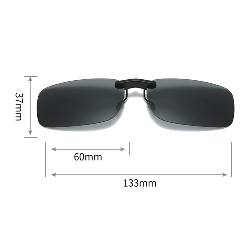 1pc Unisex Polarized Clip On Driving Glasses Sunglasses Day Vision UV400 Lens Driving Night Vision Riding Sunglasses Clip 5