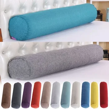 Pillow Neck Roll Cervical Round Bolster Pillows Sleeping Cylinder Support Spine Lumbar Cushion Cotton Pain Bed Tube Resilience