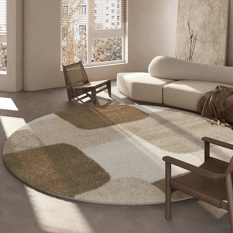 Round Carpet Floor Mat for Living Room Bedroom Bedside Lounge