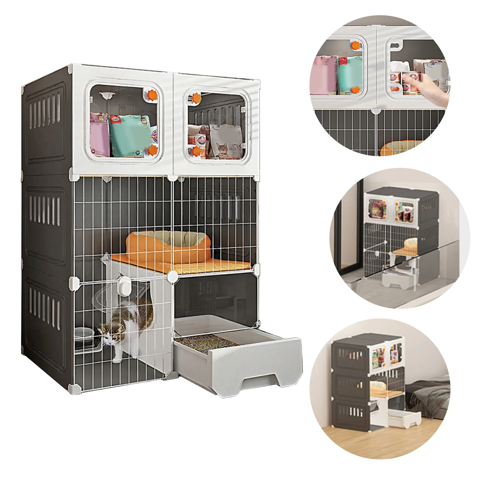 Indoor DIY Metal Cat Villa Cage 2