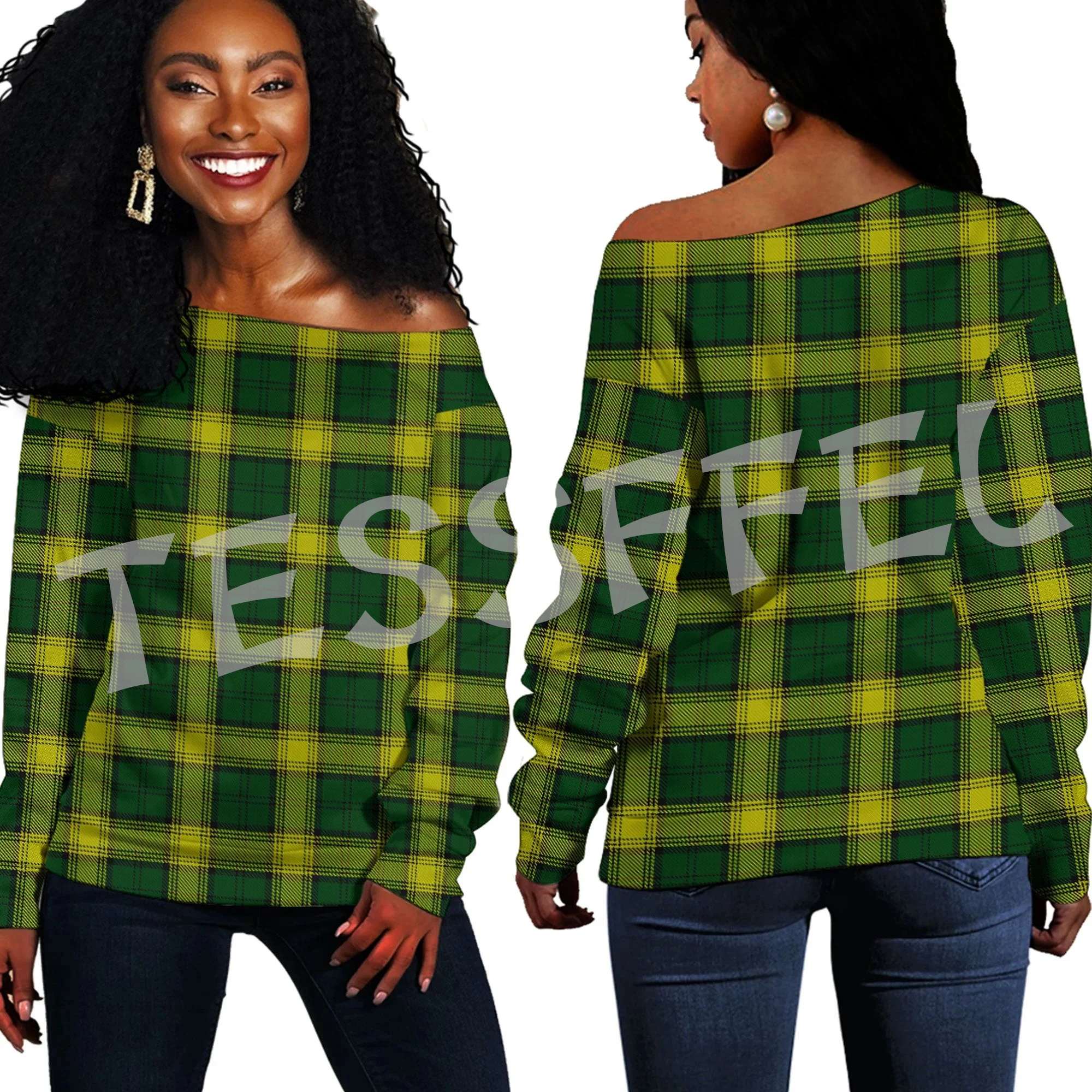 Reggae Jamaica Country Flag Lion Tattoo Tribe Retro Off Shoulder Sweatshirts Long Sleeves 3DPrint Harajuku Women Funny Casual X3