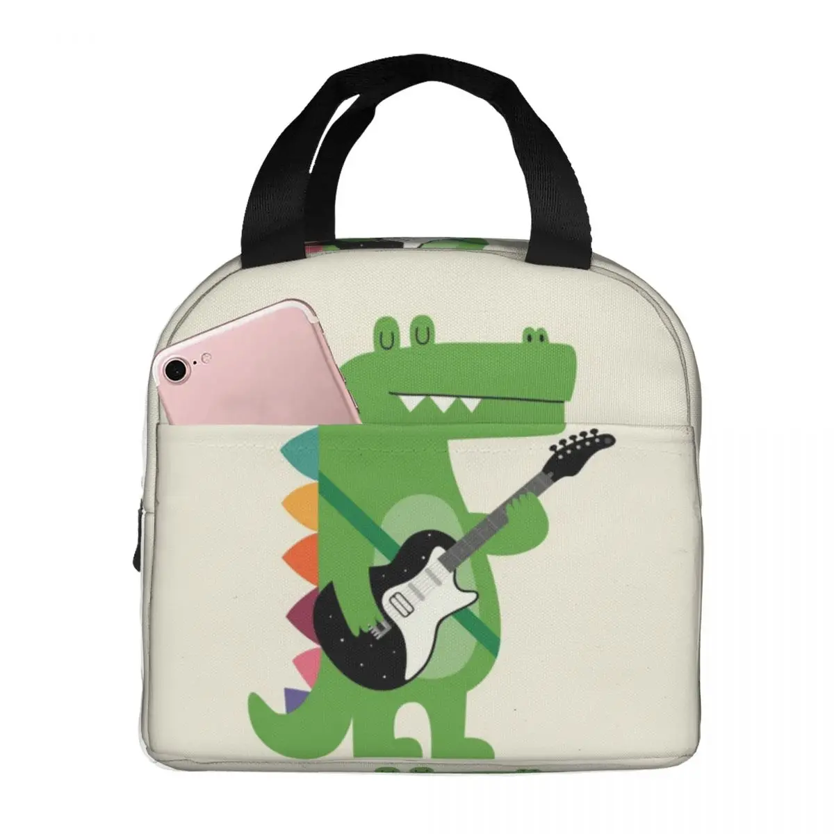 

Термоизолированные ланч-пакеты Croco Rock, многоразовая пищевая сумка, вместительная сумка-тоут, Ланч-бокс для учителей на открытом воздухе