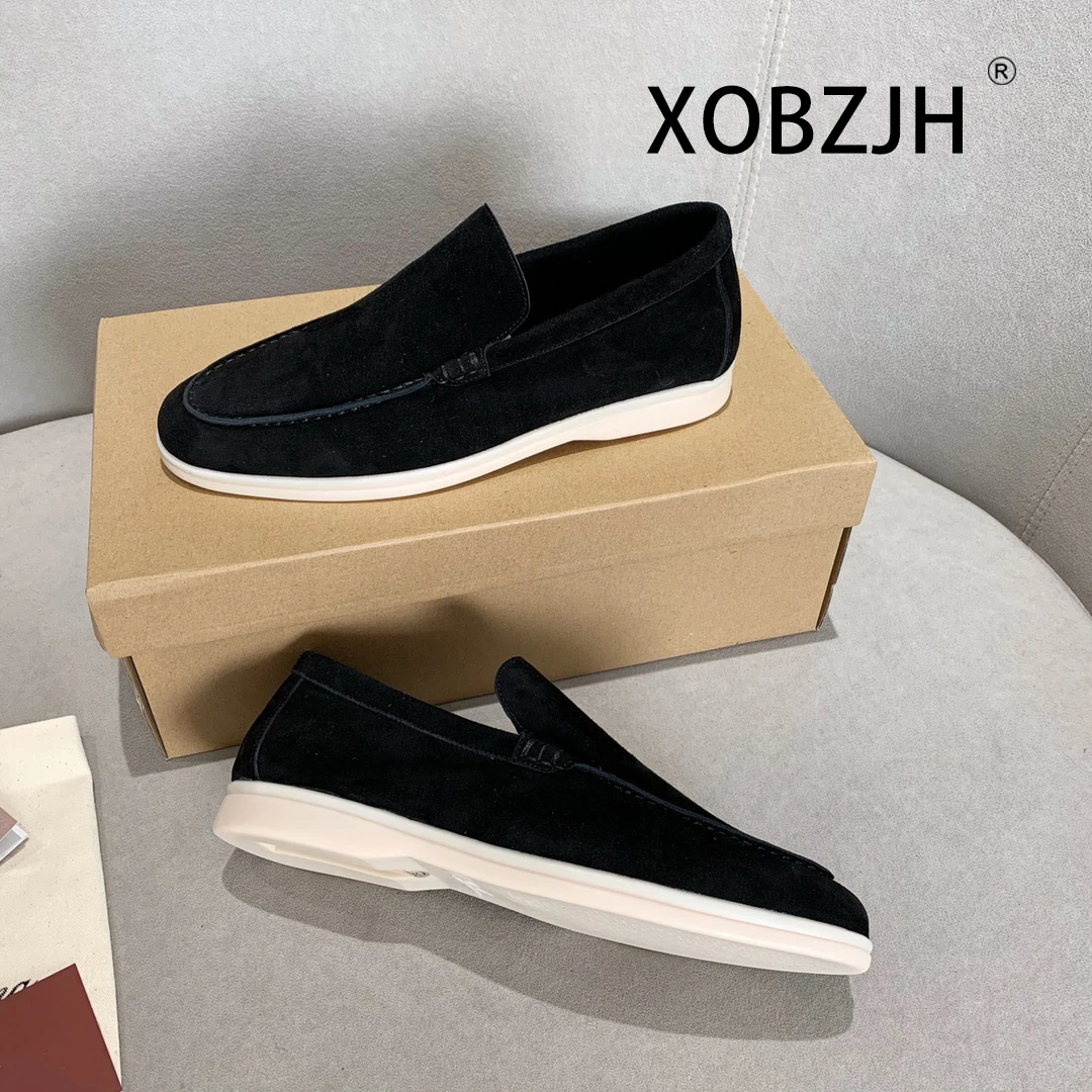 

Mocasines Summer Walk Charms Loafers Suede Shoes For Men 2023 Sneakers Brown Suede Leather Flats Women Brand High Quality Shoes