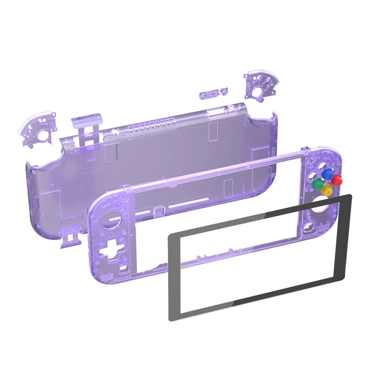 eXtremeRate Replacement Handheld Controller Housing Custom Shell with Screen Protector & ABXY Buttons for Nintendo Switch Lite — view 2
