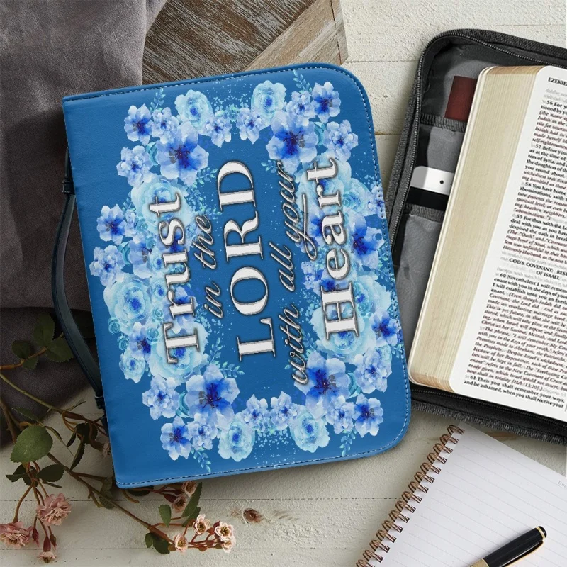 

Классическая кожаная сумка с принтом для женщин, дамские сумочки на молнии с рукояткой, библийские гимны, индивидуальная Библия, дневные сумки для хранения