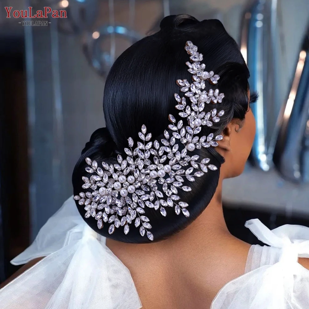 YouLaPan Bride Comb Wedding Handmade Headwear Rhinestone Pearl Bridesmaid Hair Accessories Women Banquet Party Jewelry HP434
