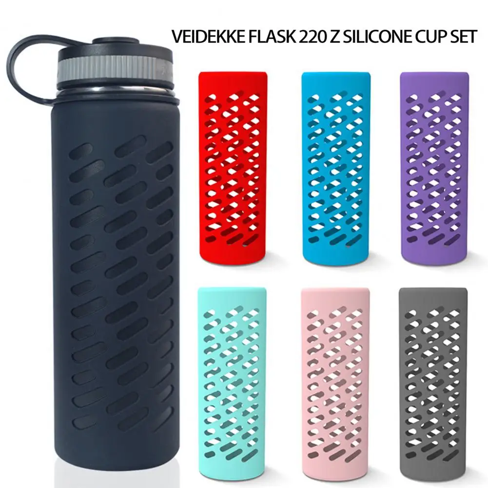 Mug Sleeve Water Cup Cover Anti-Wear Lightweight Portable Thermal Pot Cover Dirt-proof Silicone Mug Water Bottle Sleeve