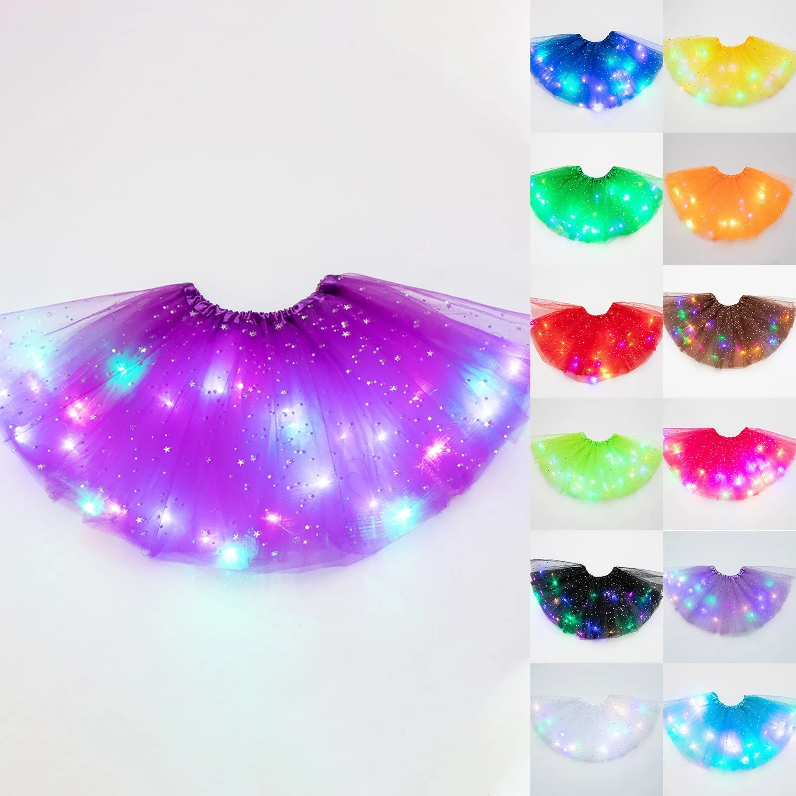 

Юбка женская летняя блестящая трехслойная, длинная