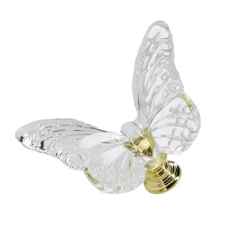 1 pz Butterfly Comò Tira Trasparente Manopole del cassetto Manopole dell'armadio Manopole della porta del bagno Maniglia dell'armadio Manopole per accessori del comò 1