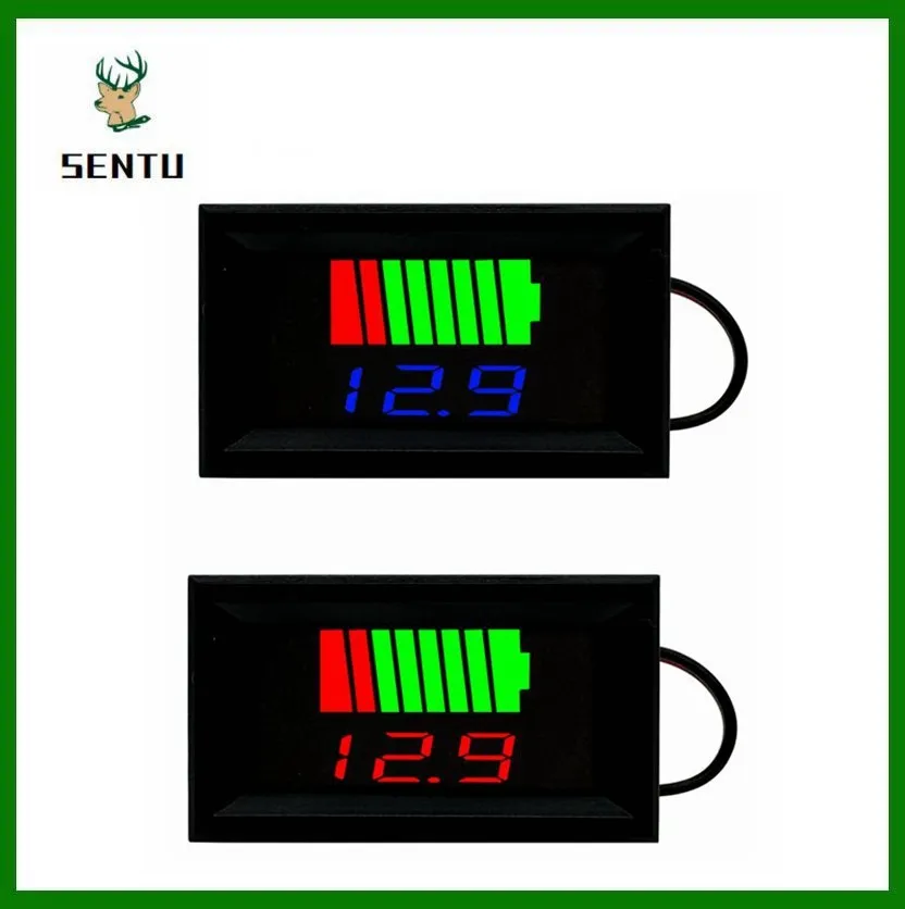 

Car Battery Charge Level Indicator 12V 24V 36V 48V 60V 72V Lithium Battery Capacity Meter Tester Display LED Tester Voltmeter