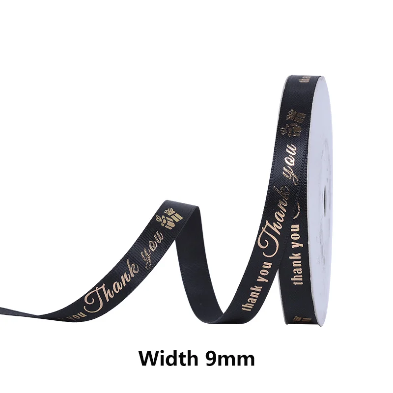 16mm Wedding Ribbon Satin I Love You/Heart Gold Foil Printed For Valentine  Gift Wrapping Wedding Decoration - AliExpress