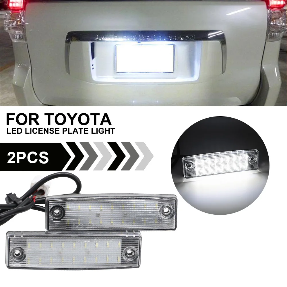 

2PCS LED Number Plate Lamp For Toyota Land Cruiser Prado TRJ150/GRJ15 #/GDJ15 2009 For Lexus GX470 12V License Plate Light Lamps